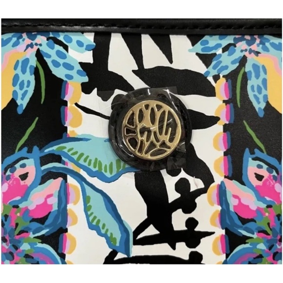 NWT NIP Lilly Pulitzer Meena X large tote Onyx Paradise Glow - Picture 2 of 9